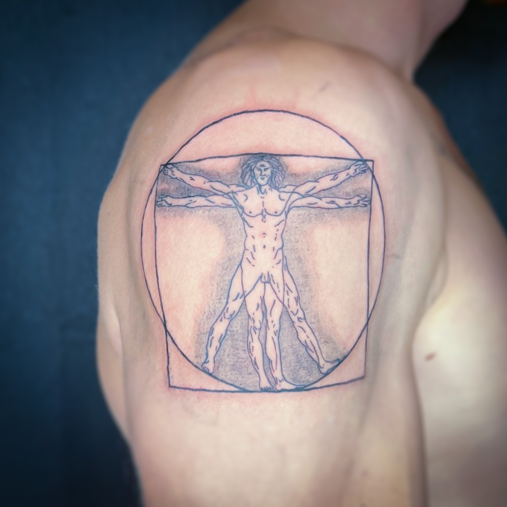 Hautbemaler - Tattoo Motiv - Vitruvianischer Mensch